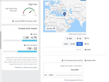 מיקוד קמפיין פייסבוק